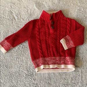 Cherokee Red and Cream Knit Sweater size 12 M Boy